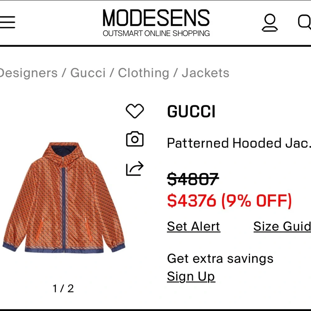 Gucci Orange Patterned Jacket